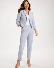 Chico's For Sale - Striped Seersucker Straight Ankle Pants