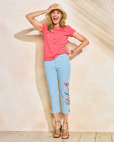 Chico's Outlet - Girlfriend Slim Striped Capri Jeans