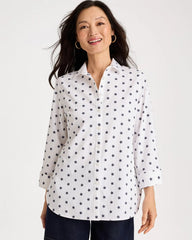 Chico's Sale - No Iron™ Stretch Jacquard Stars Shirt