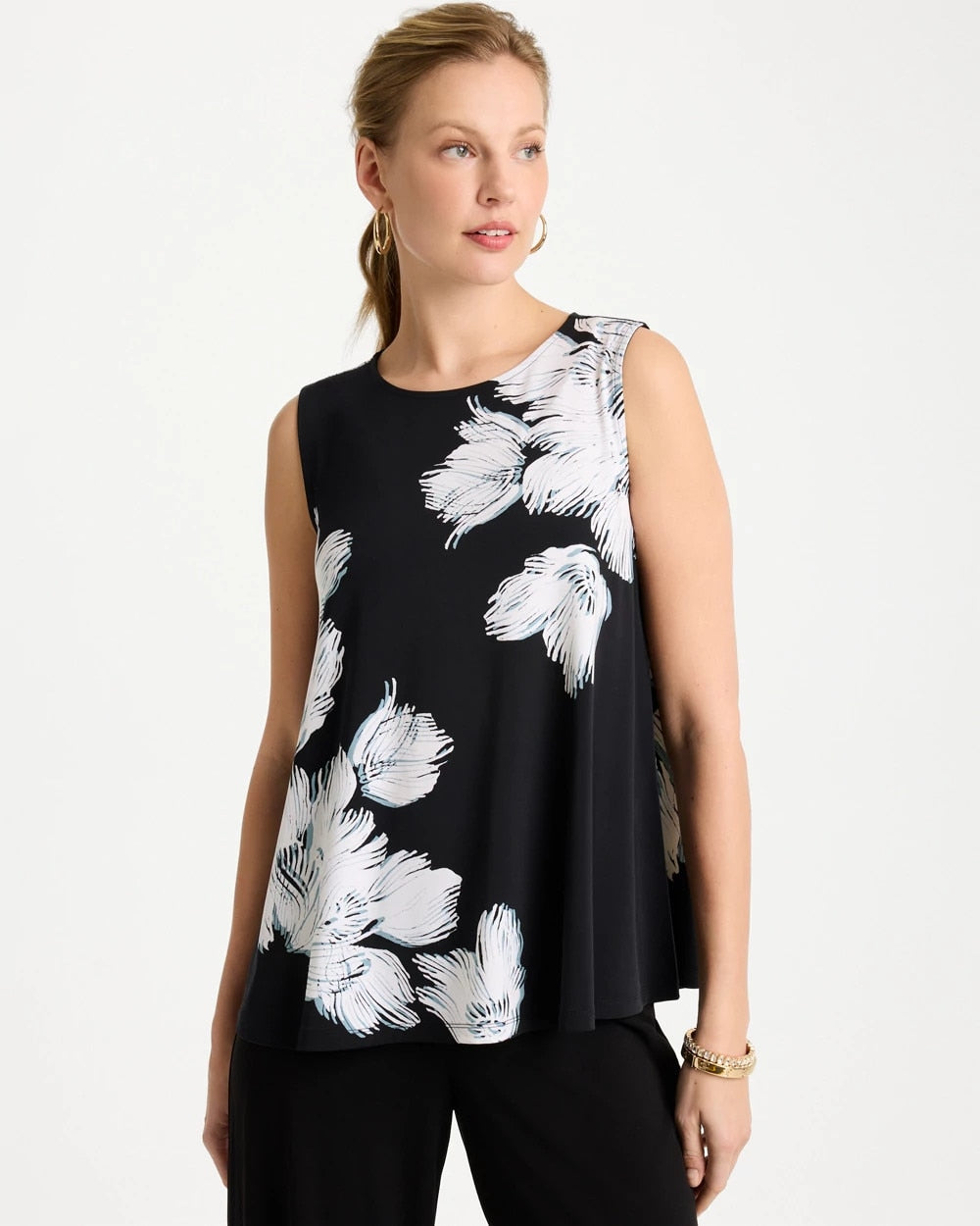 Chico's Online - Travelers™ Knit Abstract Floral Swing Tank