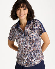 Chico's Sale - Zenergy® UPF Contrast Dot Half Zip Polo