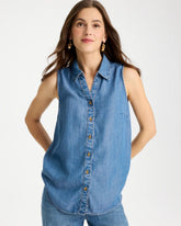 Chico's US - Tencel Denim Sleeveless Shirt