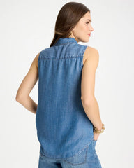 Chico's US - Tencel Denim Sleeveless Shirt