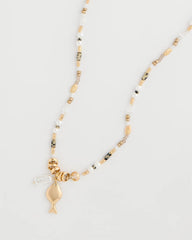 Chico's On Sale - Coral Jade Stone Charm Necklace