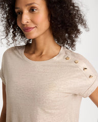 Chico's Outlet - Foiled Linen Button Tunic