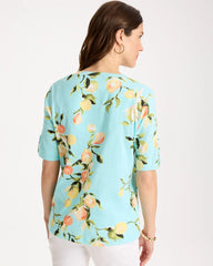 Chico's Online - Pima Printed Elbow-Sleeve Tee
