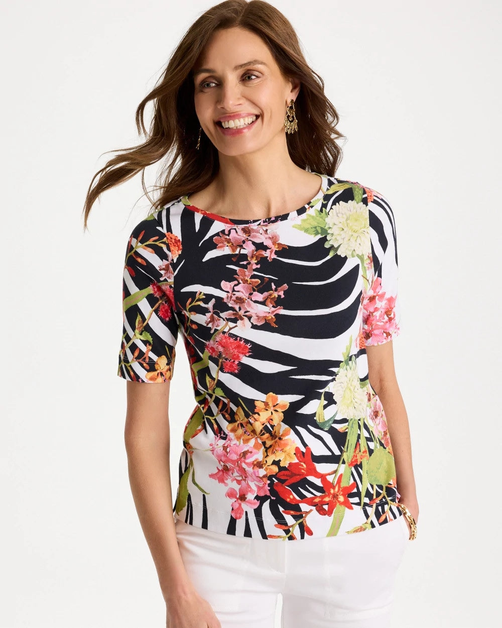 Chico's For Sale - Pima Cotton Elbow-Sleeve Tee