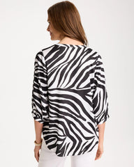 Chico's Online - Satin Animal Print Tie-Front Top