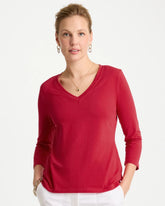 Chico's / Cotton Stretch 3/4 Sleeve Tee