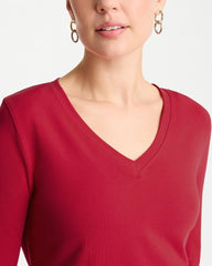 Chico's / Cotton Stretch 3/4 Sleeve Tee