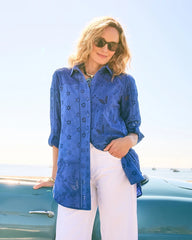 Chico's Sale - Embroidered Trapunto-Trim Tunic