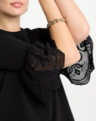 Chico's For Sale - Cotton Lace Flutter Sleeve Tee