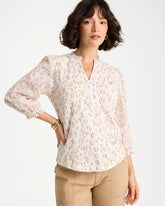 Chico's Sale - Animal Print Ruffled V-Neck Top