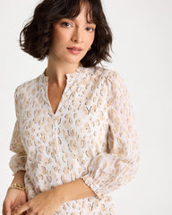 Chico's Sale - Animal Print Ruffled V-Neck Top