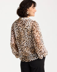 Chico's Sale - Georgette Animal Print Blouse