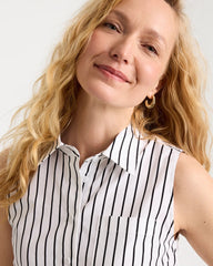 Chico's Online - Poplin Cotton Collared Striped Tunic