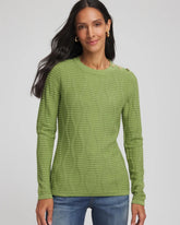 Chico's On Sale - Button Shoulder Crewneck Pullover