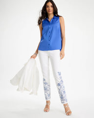 Chico's On Sale - Cotton-Blend Classic Sleeveless Shirt