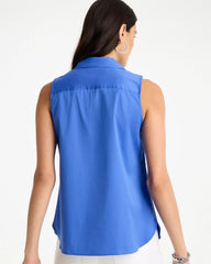Chico's On Sale - Cotton-Blend Classic Sleeveless Shirt