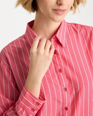 Chico's Outlet - Cotton Voile Collared Striped Shirt