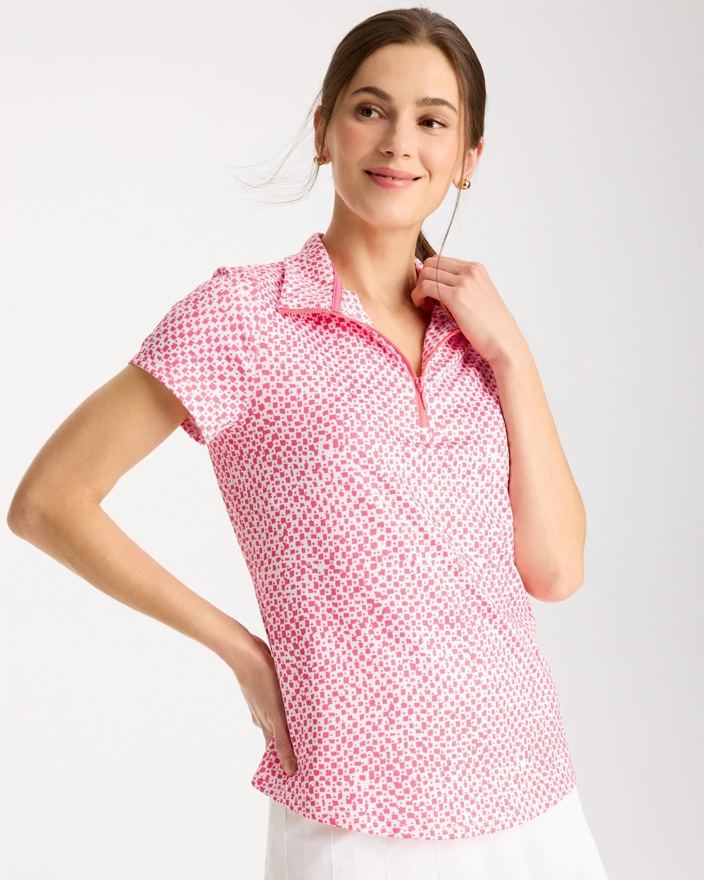 Chico's For Sale - Zenergy® UPF Geo Half Zip Polo