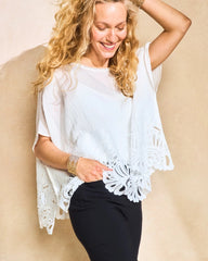 Chico's Online - Crochet Lace Hem Poncho