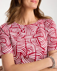 Chico's US - Geo Pima Elbow Sleeve Tee