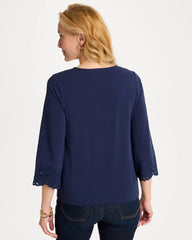 Chico's Online - Embroidered Hem Top