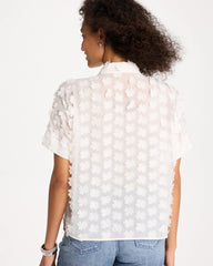 Chico's US - 3D Floral Chiffon Camp Shirt