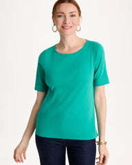 Chico's Outlet - Pima Elbow Sleeve Tee