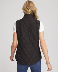 Chico's US - Rib Trim Quilted Vest