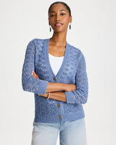 Chico's For Sale - Crochet Knit Pointelle Cardigan