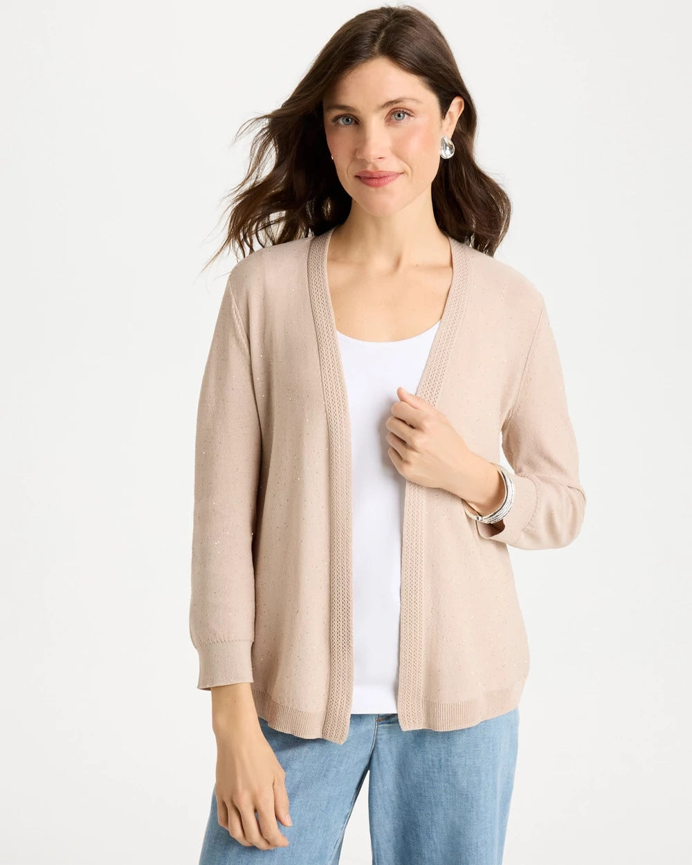 Chico's US - Sequined Summer Romance Cardigan