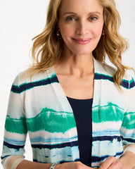 Chico's Discount - Grotto Striped Summer Romance Cardigan