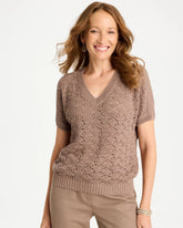 Chico's Sale - Sequin Pointelle Pullover