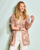 Chico's Discount - Cotton-Blend Crochet Cocoon Cardigan
