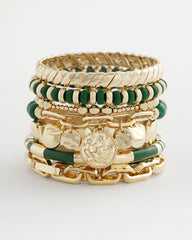 Chico's / Green Enamel Hinge Bangle