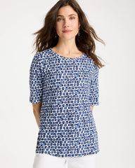 Chico's Outlet - Cotton Slub Printed Tee