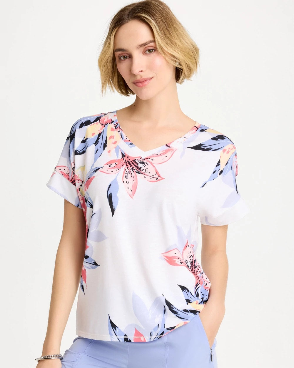 Chico's Discount - Zenergy® Lily Drop Shoulder Tee