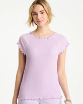 Chico's Sale - Textured Knit Lettuce Raglan Tee