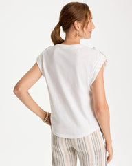 Chico's On Sale - Cotton Slub Epaulette Tee
