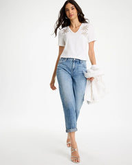 Chico's / Cotton Stretch Palm Sequin Tee