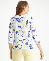 Chico's Sale - Abstract Pima 3/4 Sleeve Tee