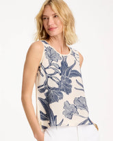 Chico's On Sale - Caviar Trim Floral Tank