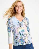 Chico's Online - Patch Cotton Stretch 3/4 Sleeve Tee