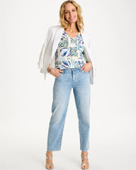 Chico's For Sale - Palm Cotton Slub V-Neck Tee