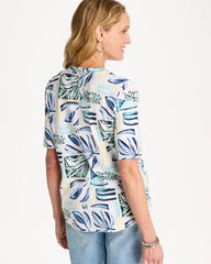 Chico's For Sale - Palm Cotton Slub V-Neck Tee