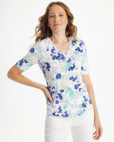Chico's US - Pebbles Cotton Slub V-Neck Tee