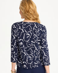 Chico's / Maya Cotton Stretch 3/4 Sleeve Tee