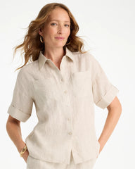 Chico's On Sale - Linen Camp Collared Shirt